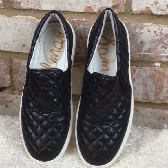sam edelman quilted slip on sneakers